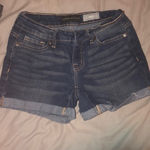 aeropostale midi jean shorts